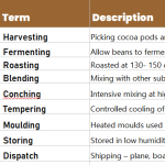 Chocolate processing terms